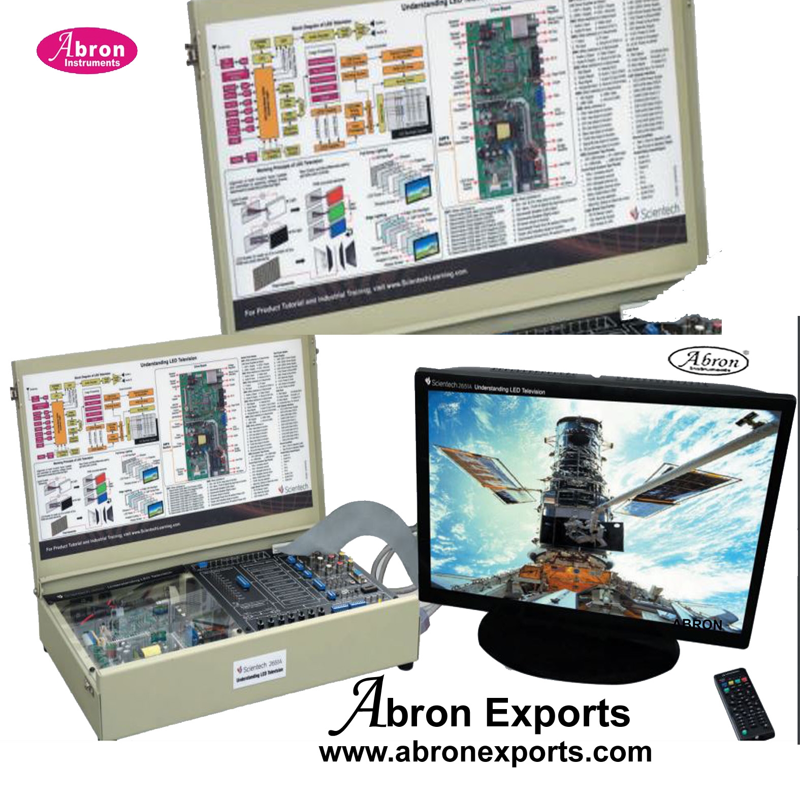 Demo LCD TV Reciever Television Electronic Trainer Circuit Board Power Supply Abron AE-1240L 